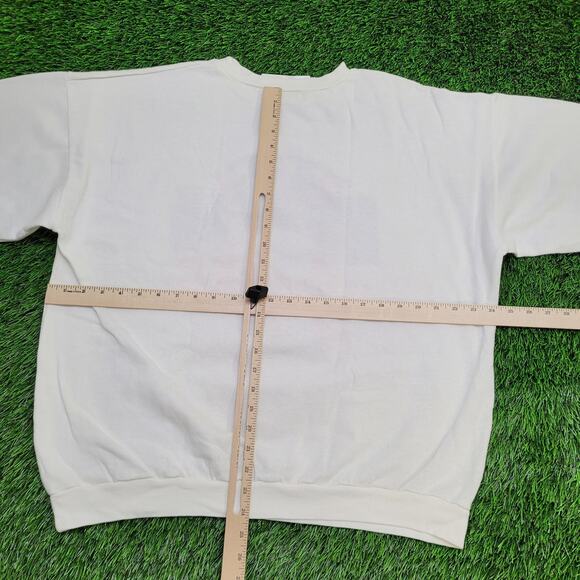 Vintage Baseball Grandpa Sweatshirt L/XL 24x24 Boxy Cropped - Picture 4 of 12